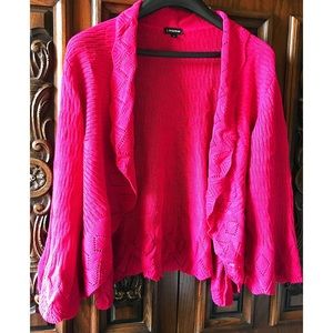 Fuschia Bell Sleeve Sweater By J. Peterman